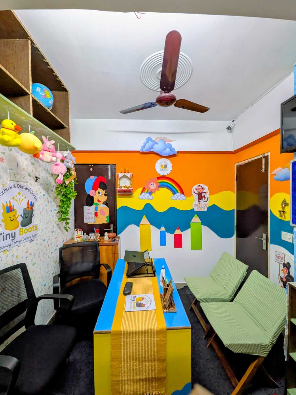 Children doing art and craft activities