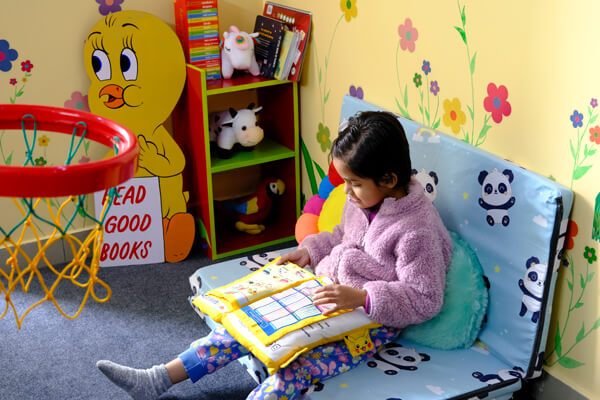 Children playing educational games